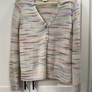 CAbi Pastel Striped Cloud Cardigan Sweater